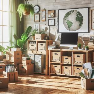 Eco-Friendly Home Office Design Ideas with file cabinets - storage boxes-7
